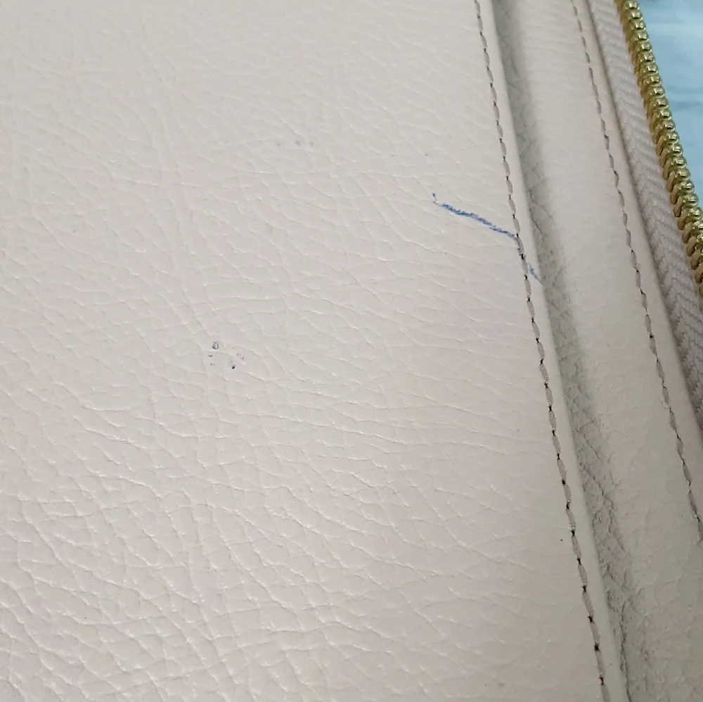 Marc and Graham nude leather zip wallet